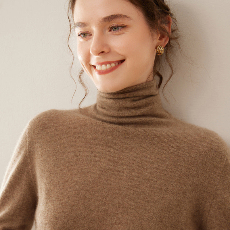 Women's Cashmere Undershirt, Stand Collar, Soft