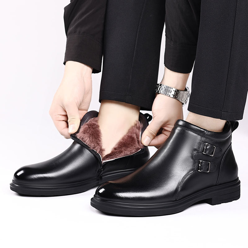 Men's Chelsea Boots, Cowhide, Business Style