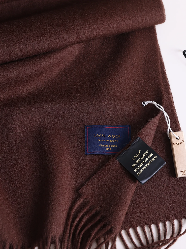 Simple Merino wool scarf, 180 cm