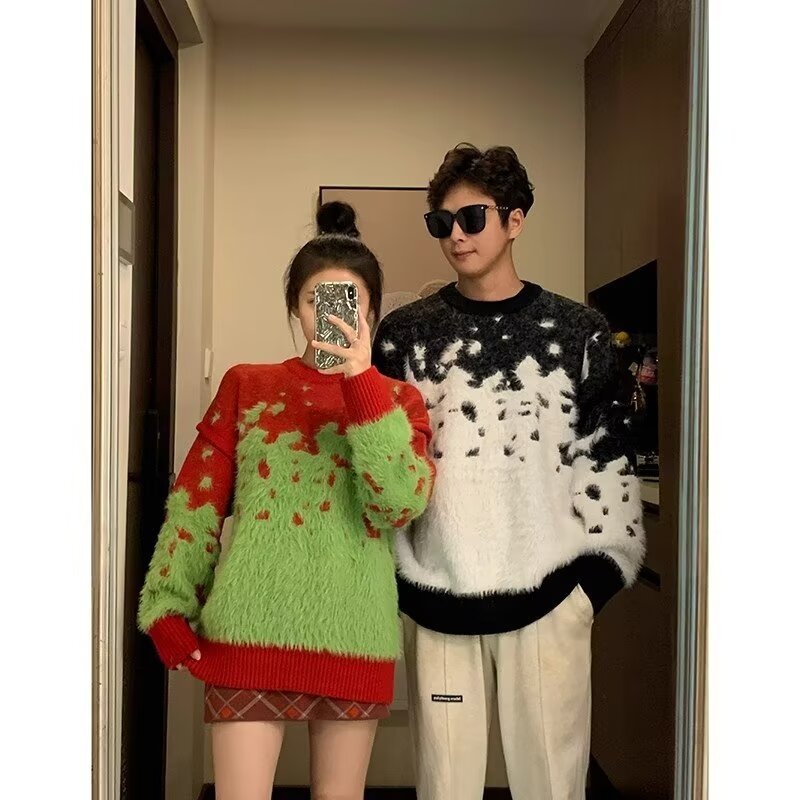 Christmas sweaters for couples, knit sweater