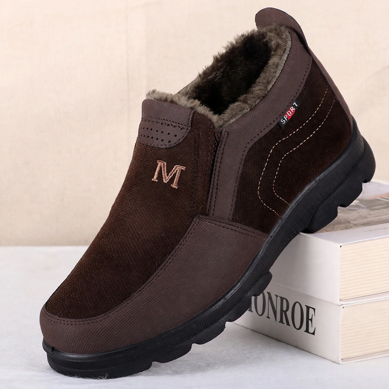 Men's winter boots, PU upper material, warm lined
