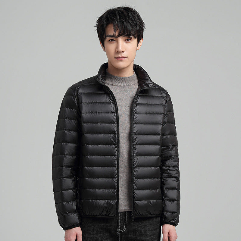 Men's Down Jacket, light, short, with duck down
