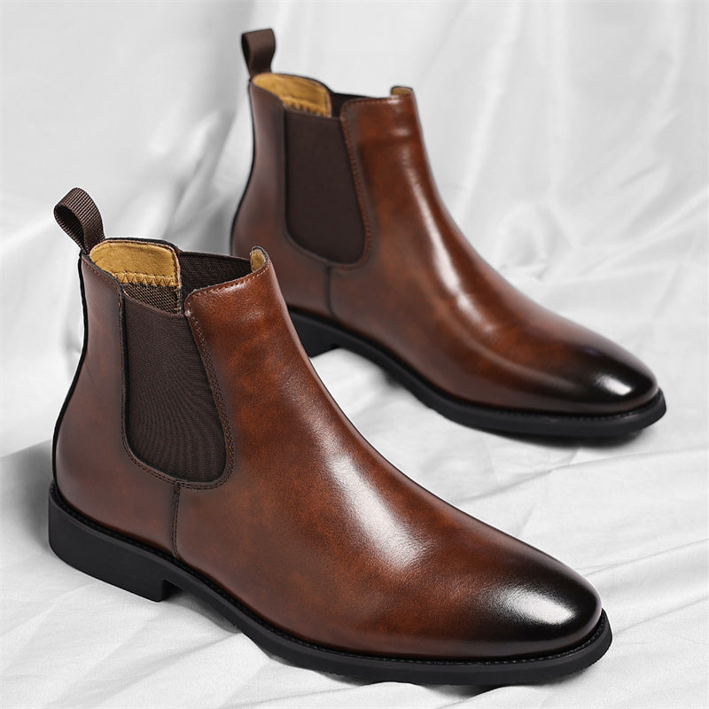 Classic men's Chelsea boots in retro style