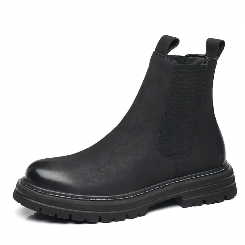 Men's Chelsea boots, lined, non-slip, synthetic leather