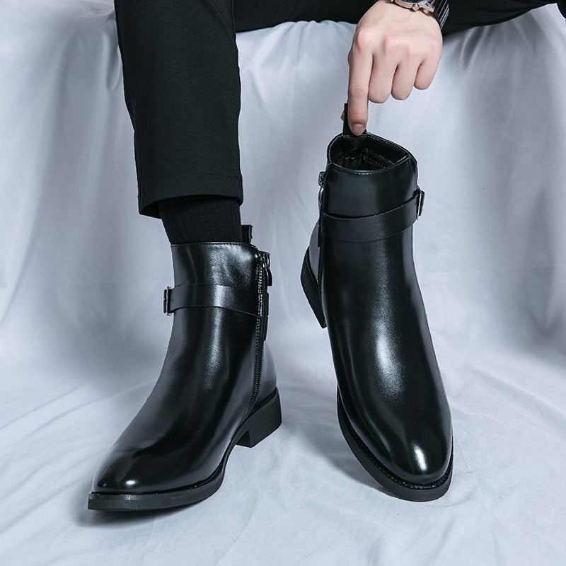 Men's ankle boots with zipper