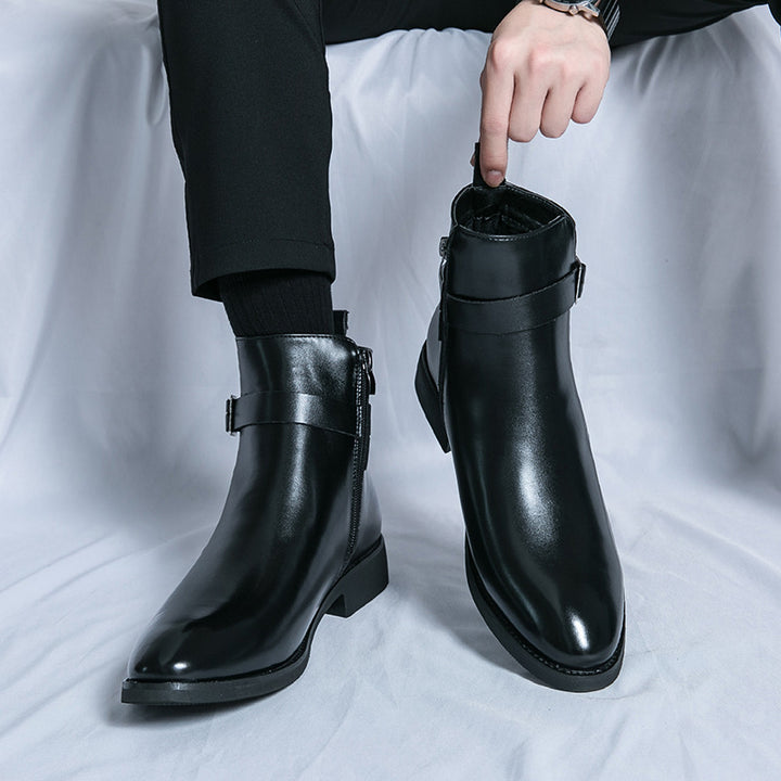 Men's ankle boots with zipper