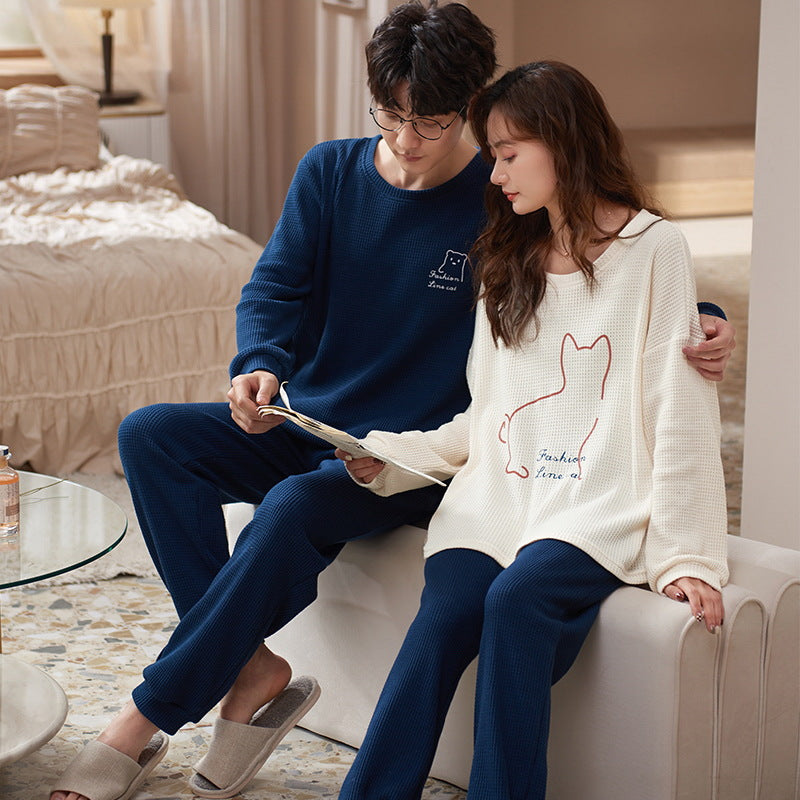 Comfortable house suit for couples, cotton, various sizes
