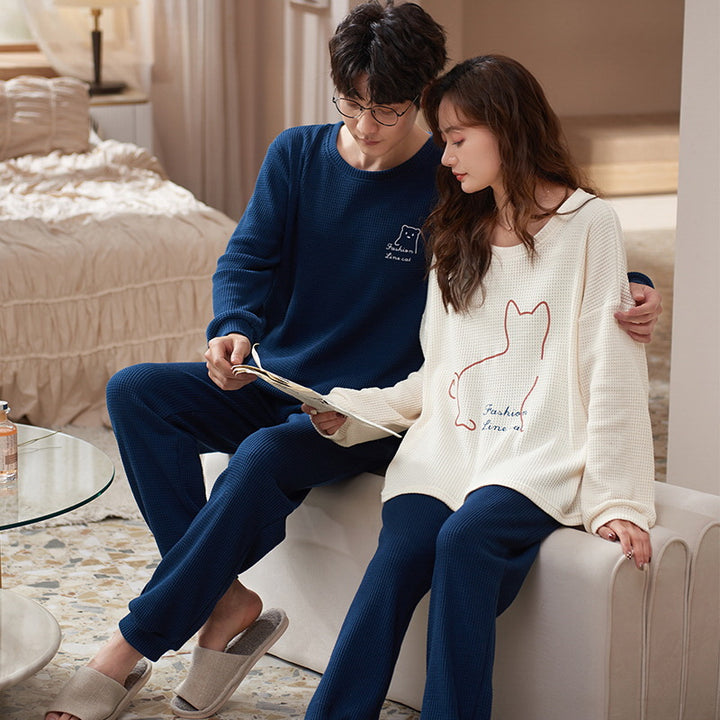 Comfortable house suit for couples, cotton, various sizes
