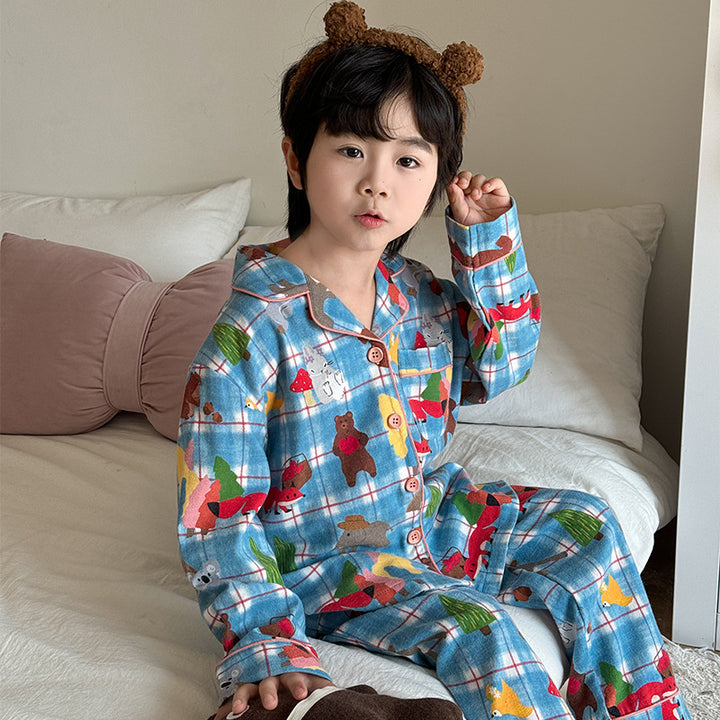 Children's pajamas made of brushed cotton