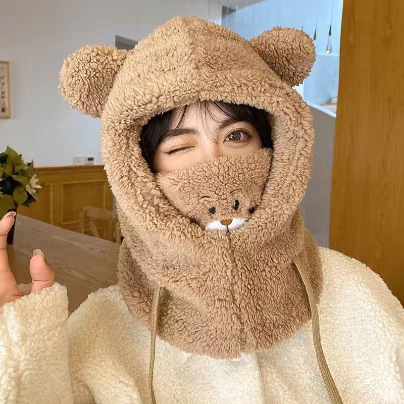Fluffy Bear Set: Hat, Scarf and Gloves