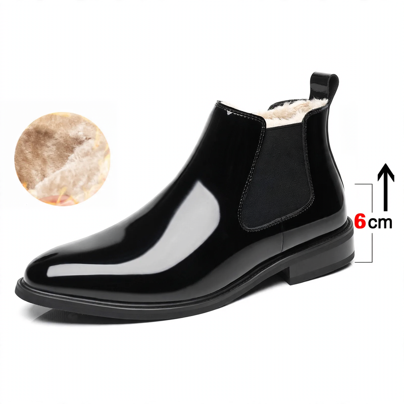 Men's leather Chelsea boots with optional elevation