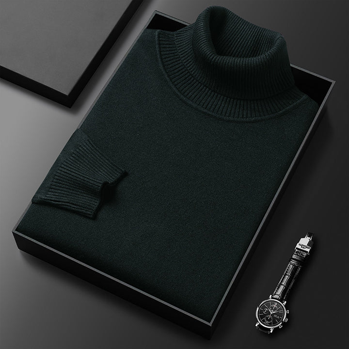 Men's turtleneck sweater, stretchy and body-hugging