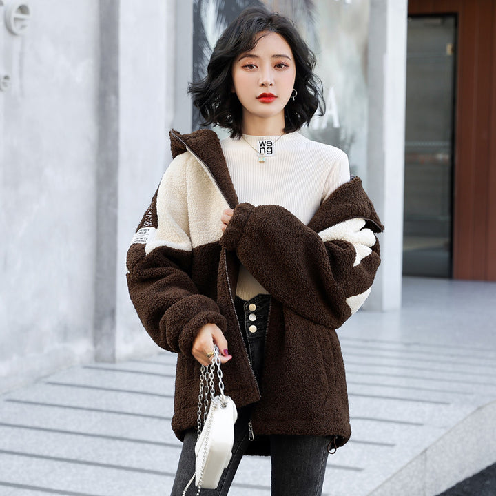 Lamb fleece coat, padded, YQ8529