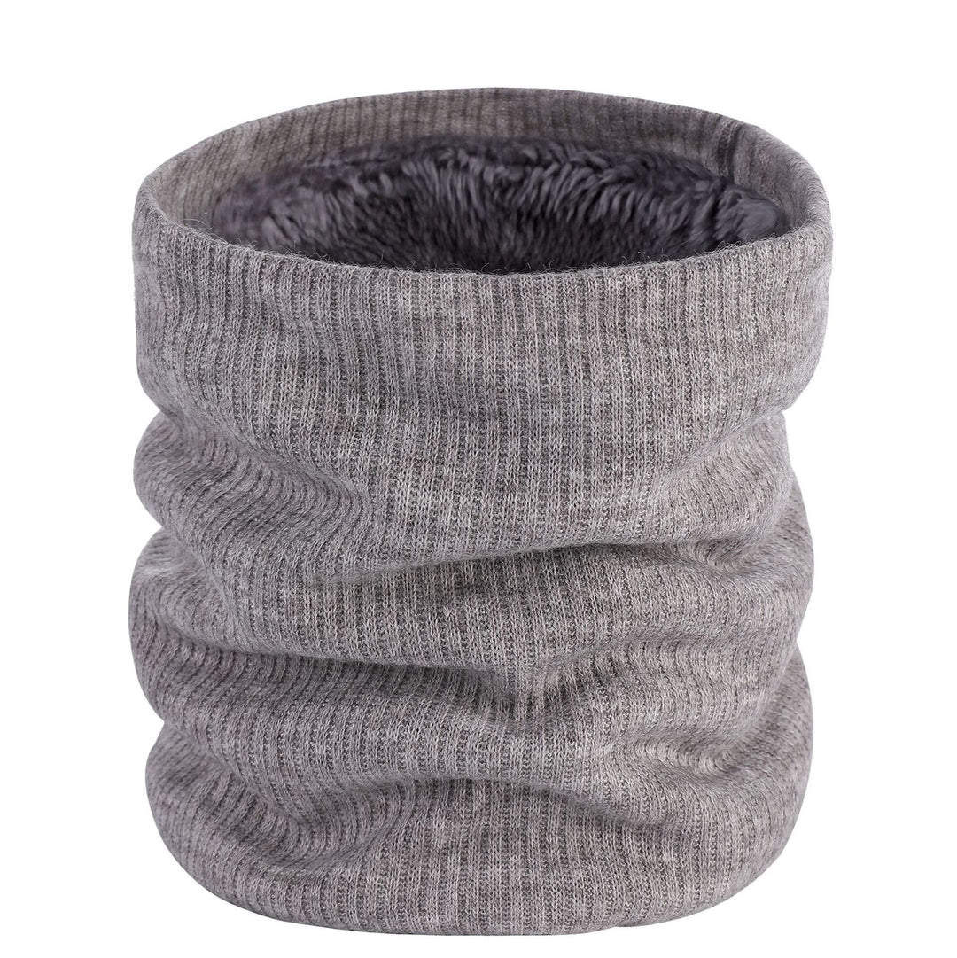 Padded tubular scarf, double-layered, warm