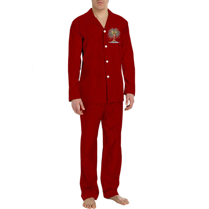 Men's Pajama Set, long-sleeved, festive