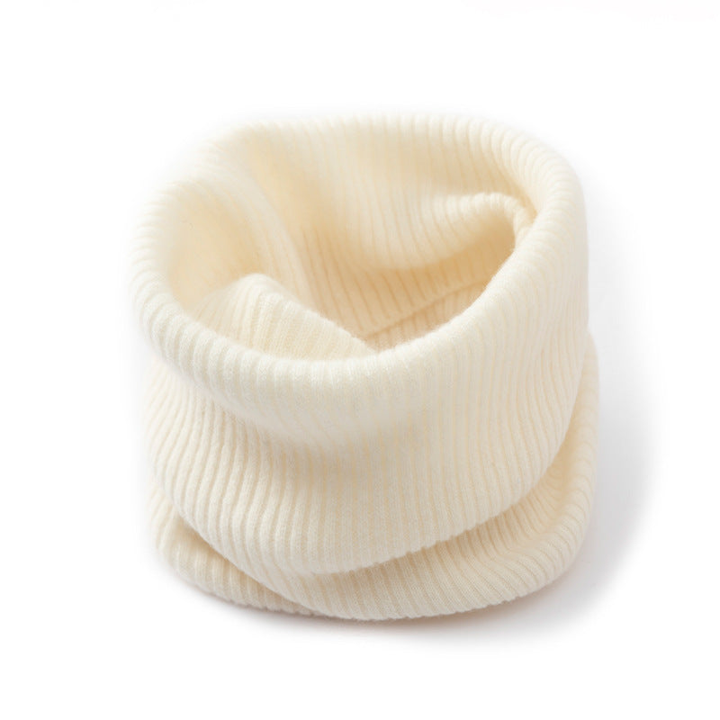 Merino wool tubular scarf, knitted