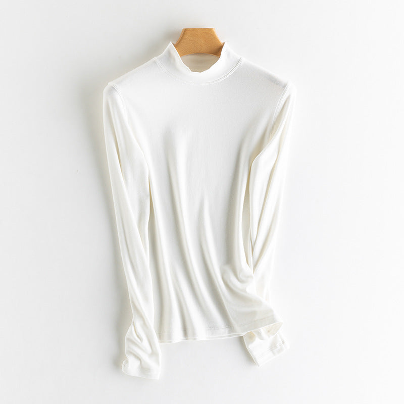 Women's Knit Under Shirt, Cashmere Blend, Various Collars