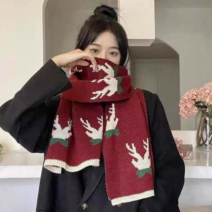 Warmer knit scarf for winter