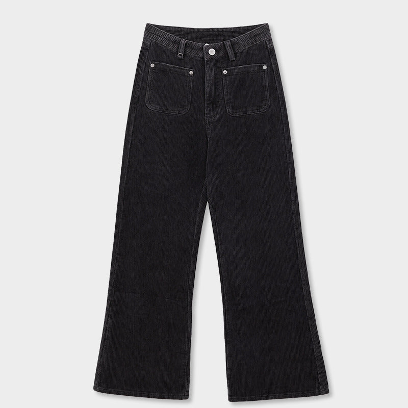 Ladies' corduroy pants with flares, 92353