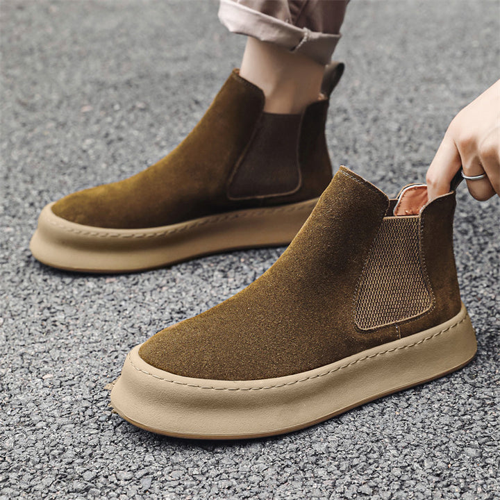 Men's Chelsea Boots, suede look, slip-on, 1203-J