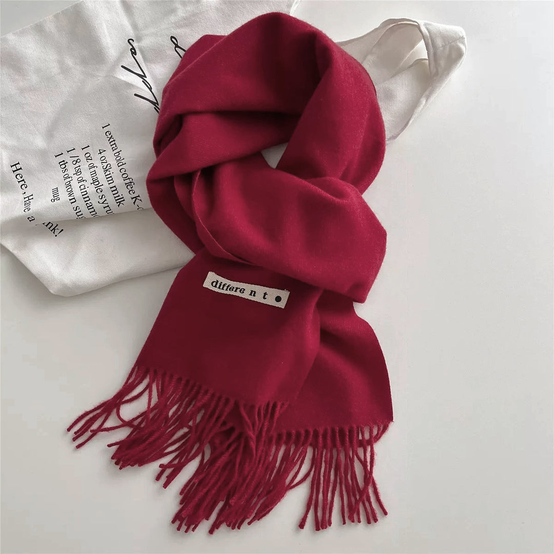 Cashmere scarf, 329g, solid color, 200cm