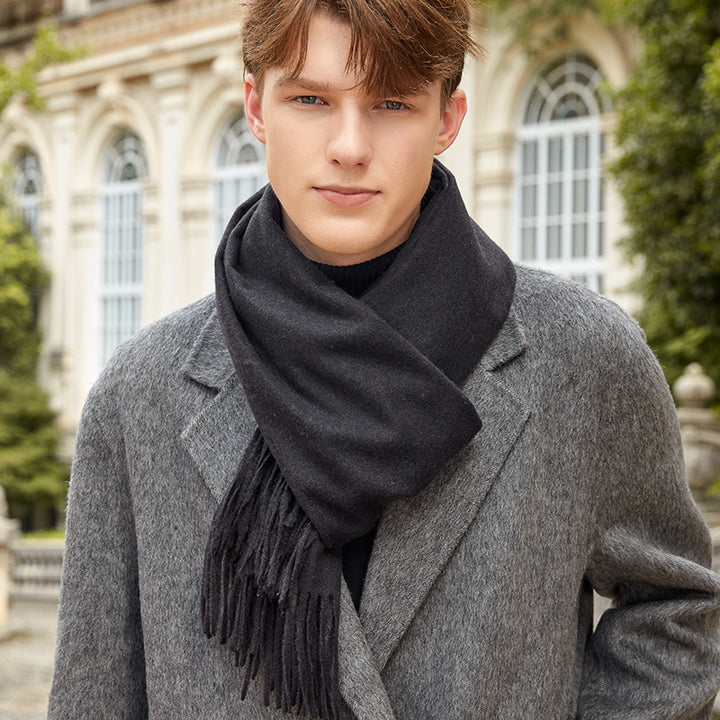 Solid color wool scarf for women and men