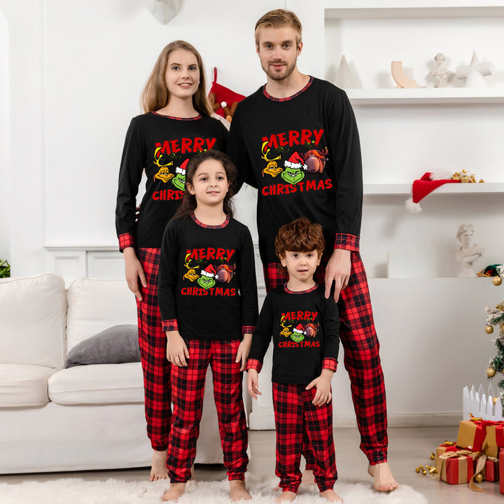 Family Pajama Set with Check Pattern