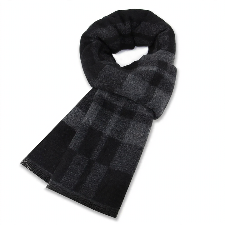 Men's scarf, wool blend, 31x180cm