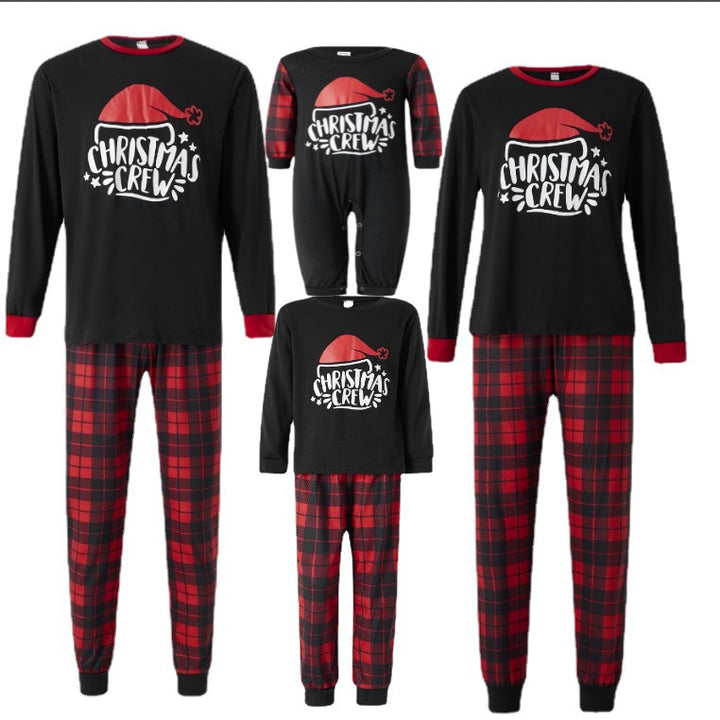 Christmas Pajama Set for the Family with Check Pattern