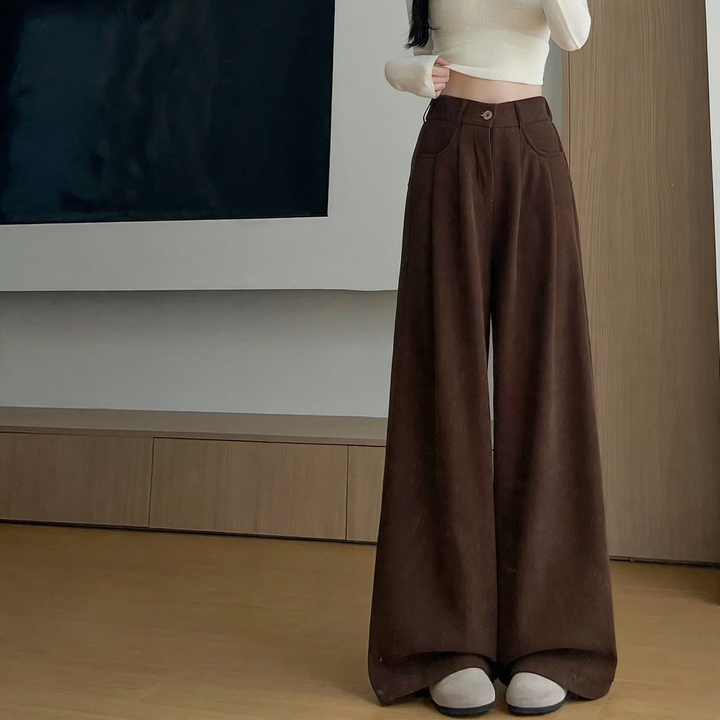 Women’s corduroy pants, wide cut, various colors