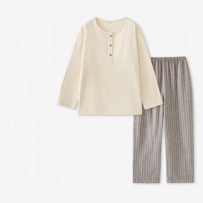 Winter Pajama Set made of brushed cotton for couples
