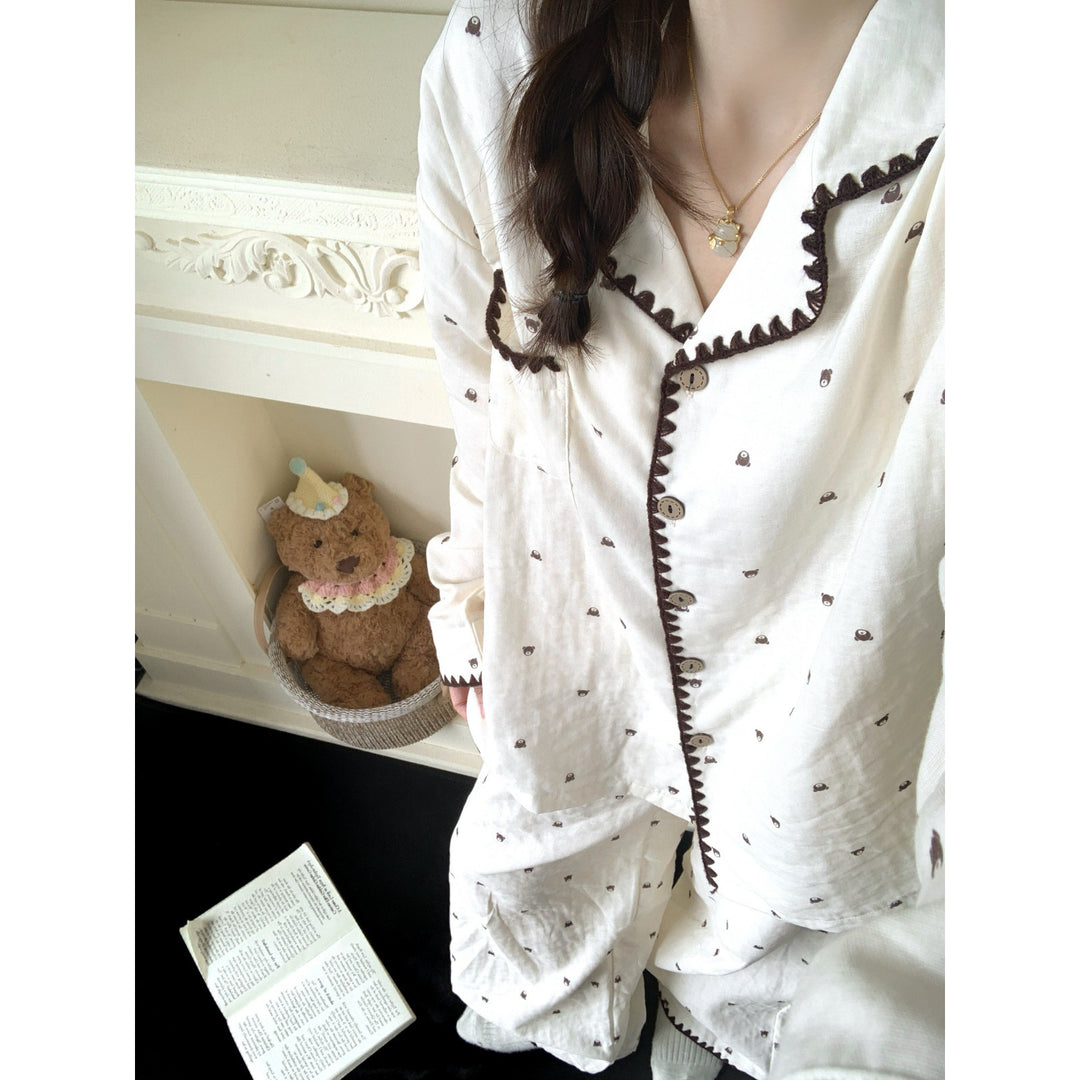 Women's Pajama Set, long-sleeved, for Spring and Autumn