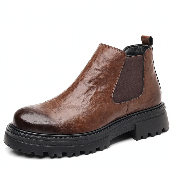Men's Chelsea boots, lined, non-slip, synthetic leather