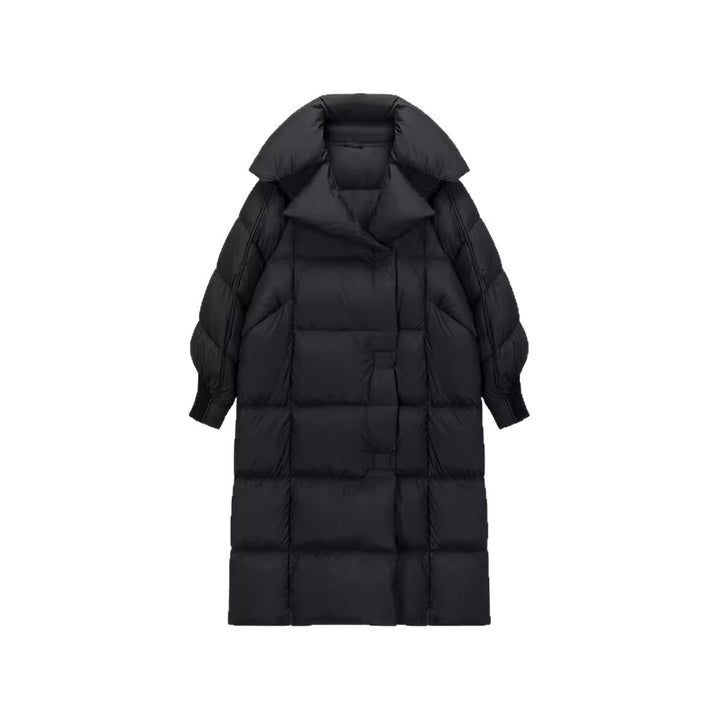Longer, padded women's coat in plus size