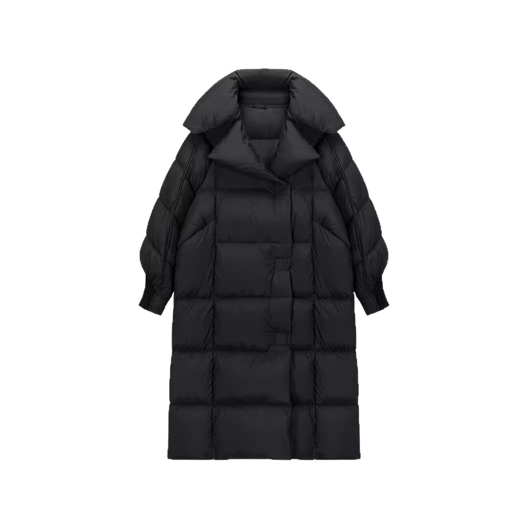 Longer, padded women's coat in plus size