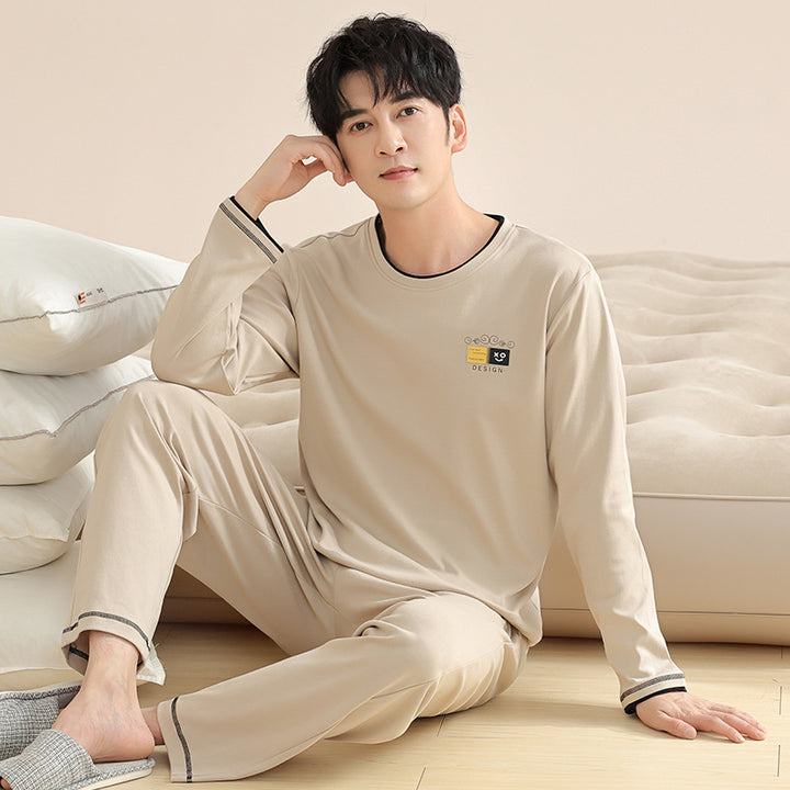 Loose men's cotton pajamas