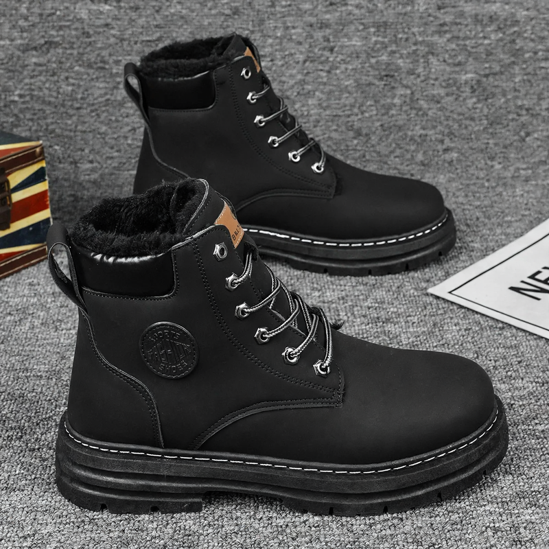 Men's boots, lined, ankle-high, winter
