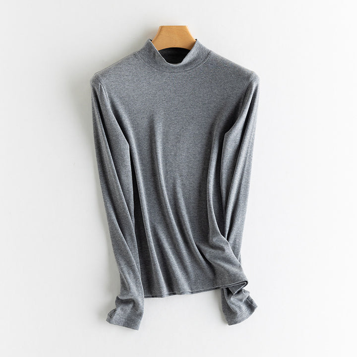 Women's Knit Under Shirt, Cashmere Blend, Various Collars