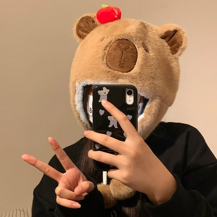 Warm plush hat with ear protection