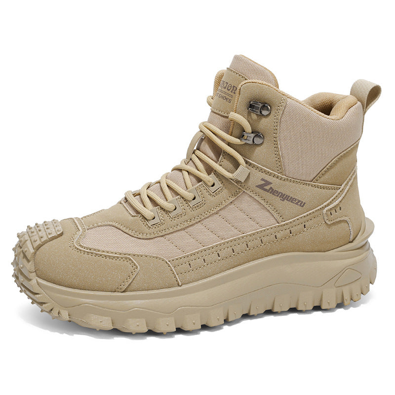 Men's High Top Boots, Platform Sole, Casual Style