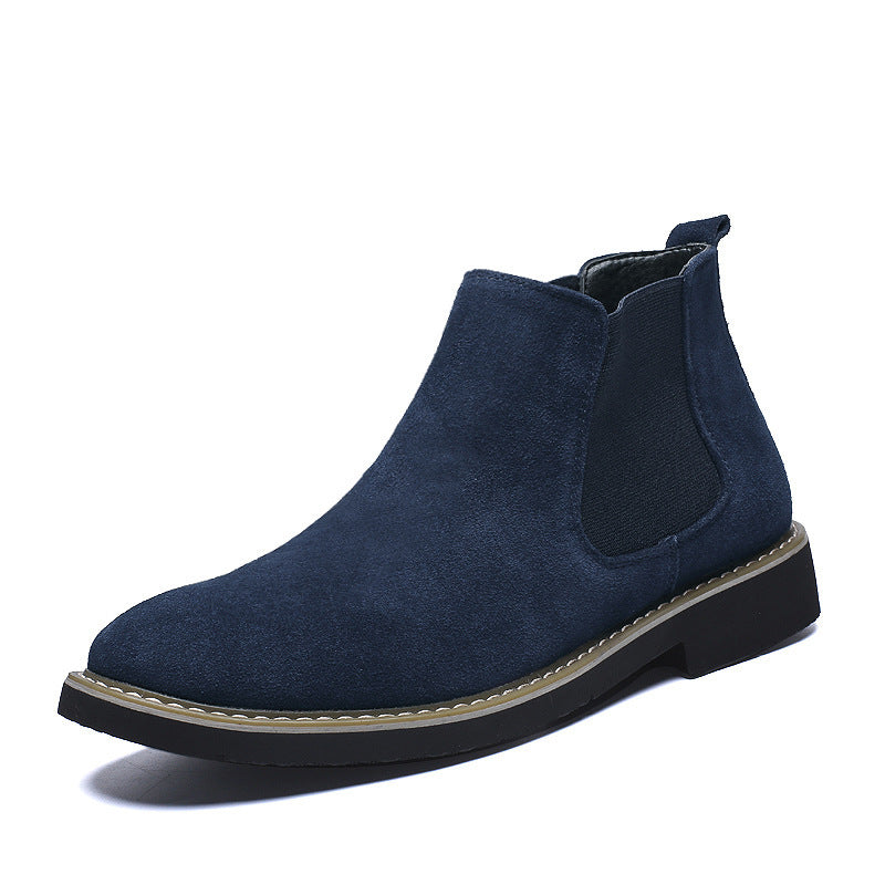 Men's Chelsea boots made of genuine leather, lined