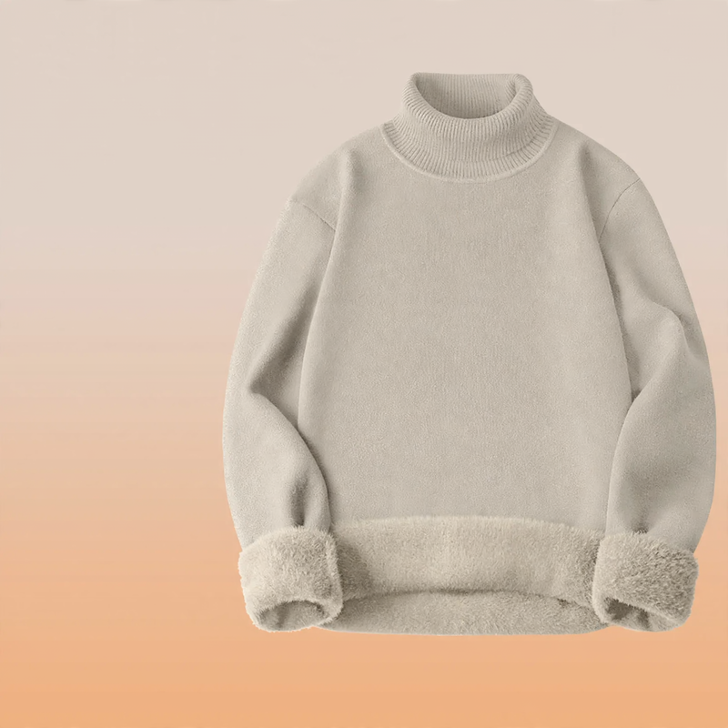 Men's turtleneck sweater, lined