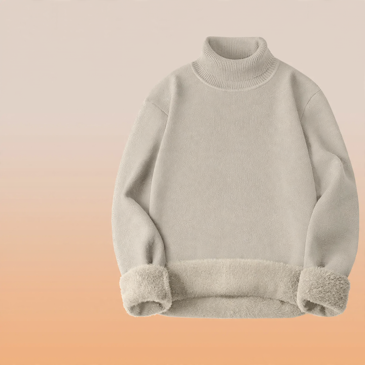 Men's turtleneck sweater, lined