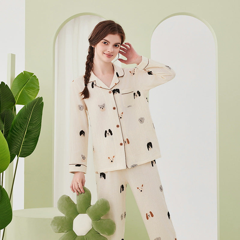 Cotton Muslin Pajama Set for Couples