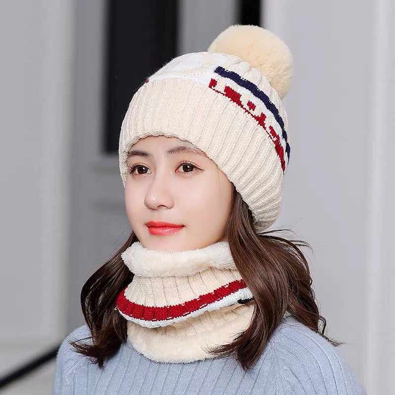 Winter Knit Set: Beanie and Scarf for Women