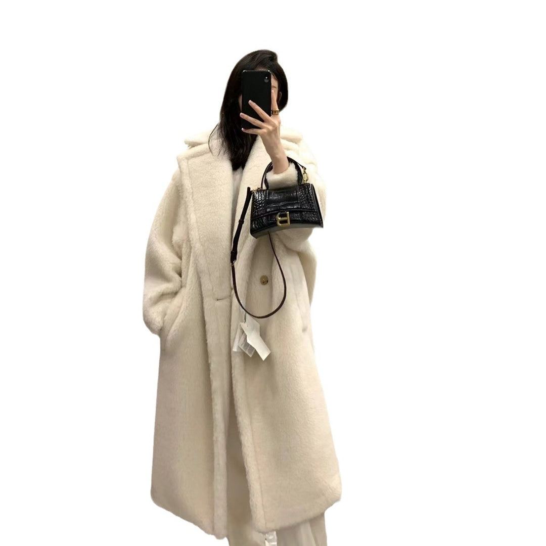 Teddy coat for women, long, different colors