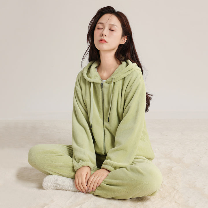 Padded flannel pajamas for couples