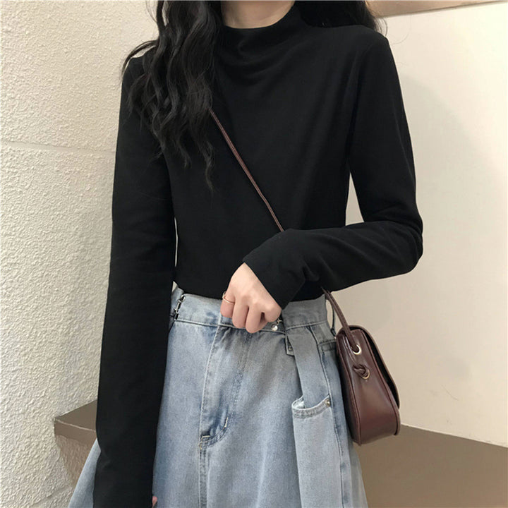 Women’s Long Sleeve Shirt with Stand-up Collar