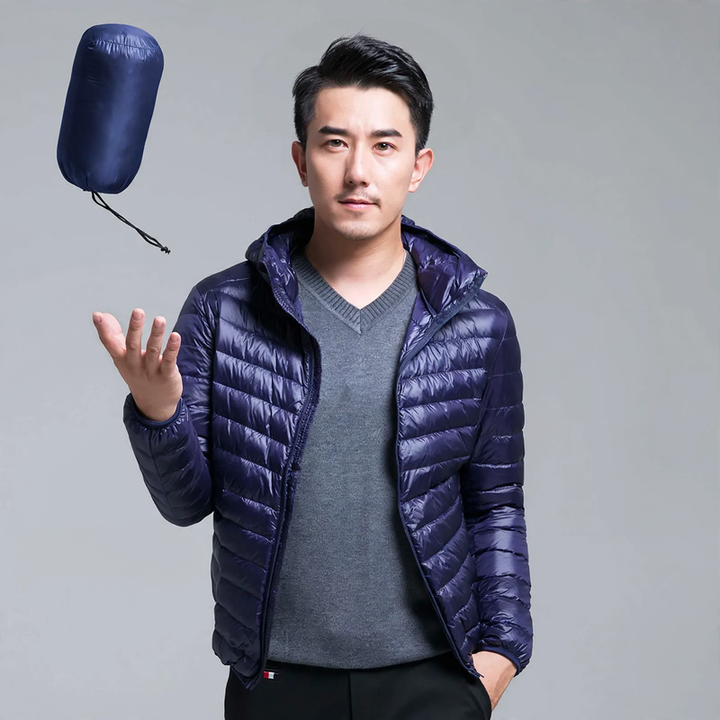 Light men's down jacket, short, various styles