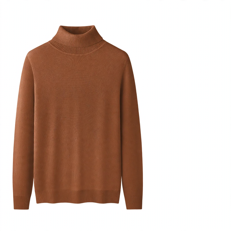 Men's turtleneck sweater, lined, modal blend, 350g